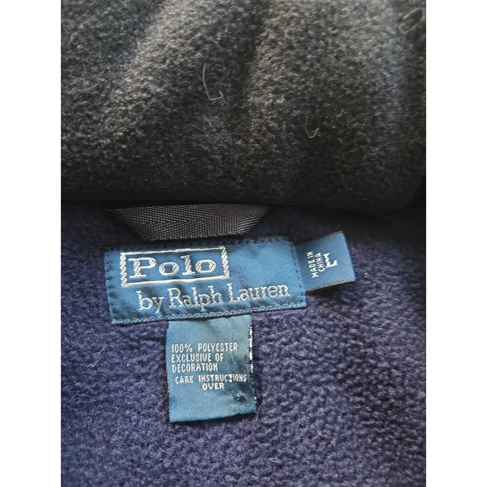 Vintage Polo Ralph Lauren Polartec Fleece Jacket Men Size Large Denali Black